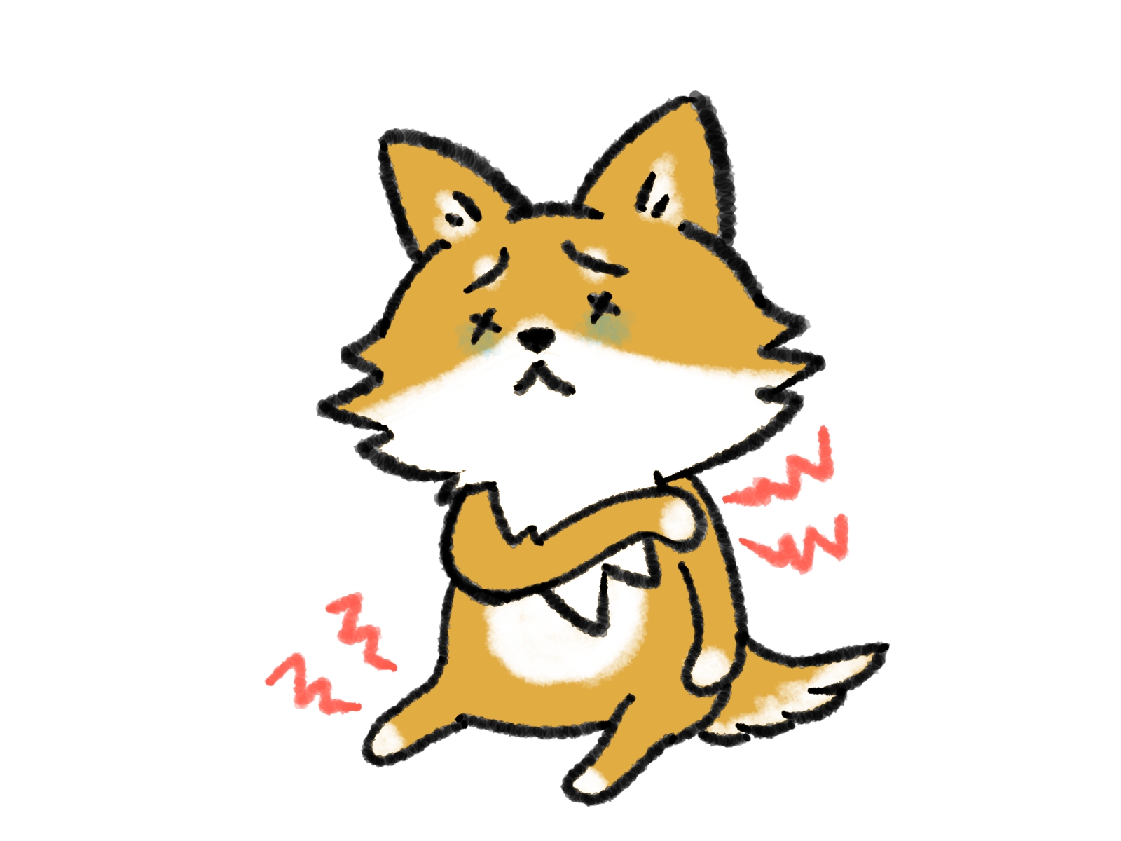 身体の痛い犬